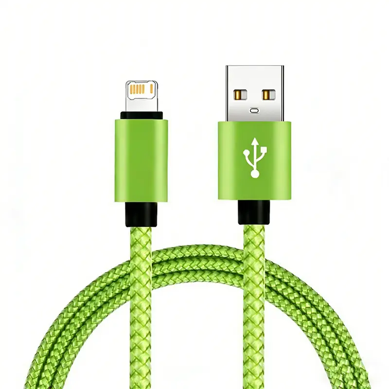 كابل شحن سريع من النايلون المضفر USB لهواتف آيفون 12 و13 ميني و11 و14 برو وXS ماكس وX وXR و6 و6S و7 و8 بلس وSE 2020 كابلات بيانات شحن سريع