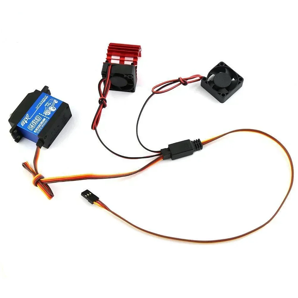Three in One Cable Esc Power Supply External Wiring Jst for 1/10 Rc Crawler Car Defender Trax Trx4 TRX-6 Tactical Unit Bronco