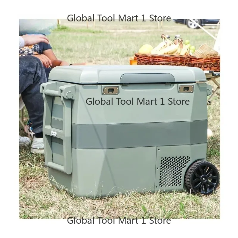 Outdoor Party Refrigerator 12V Po-rtable Compressor Car Fridge Freezer With Handle and Wheel Col-ku 57L GC60 Car Refrigerator