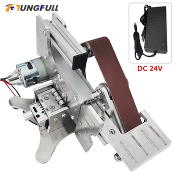 220V/110V Mini belt sander electric sander grinding sharpening machine power belt polishing tools cutting edges sharpener