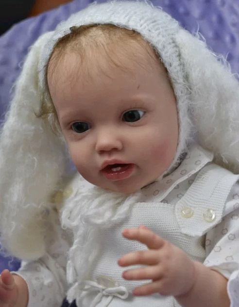 EGO 24inch Reborn Doll Lottie Newborn Baby Size Short Hair Painted Finished
