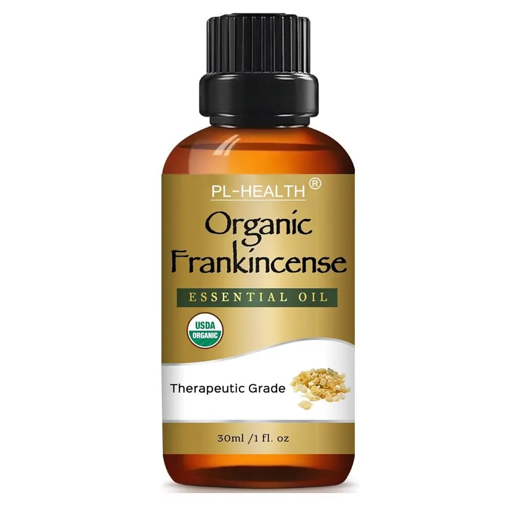 30ML Organic Frankincense Essential Oil  Boswellia Serrata, Pure Natural Undiluted, Therapeutic Grade for Diffuser Aromatherapy