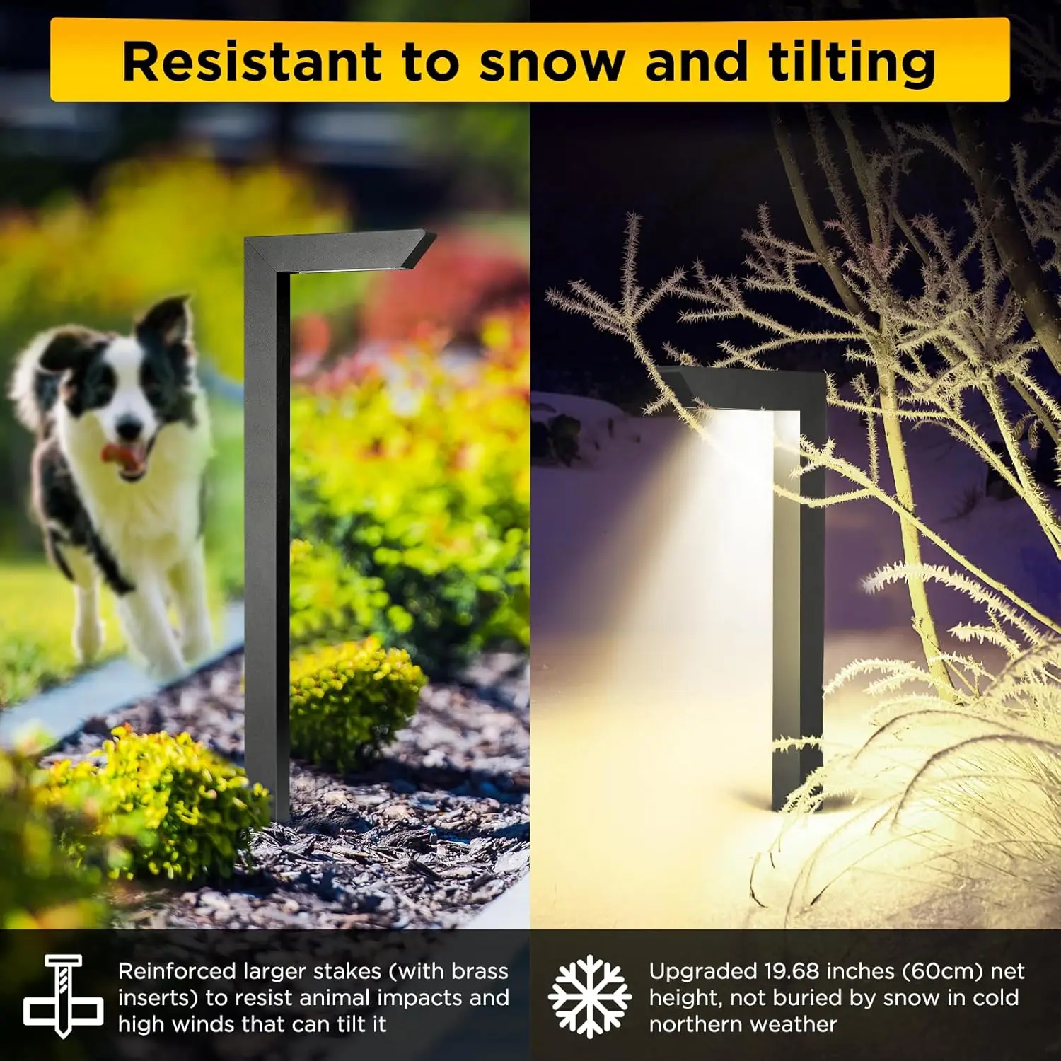 3CCT LED Low Voltage Landscape Pathway Light, 12V Premium 3000K/4000K/5000K Selectable Path Lights Wired, Modern Walkway Lights