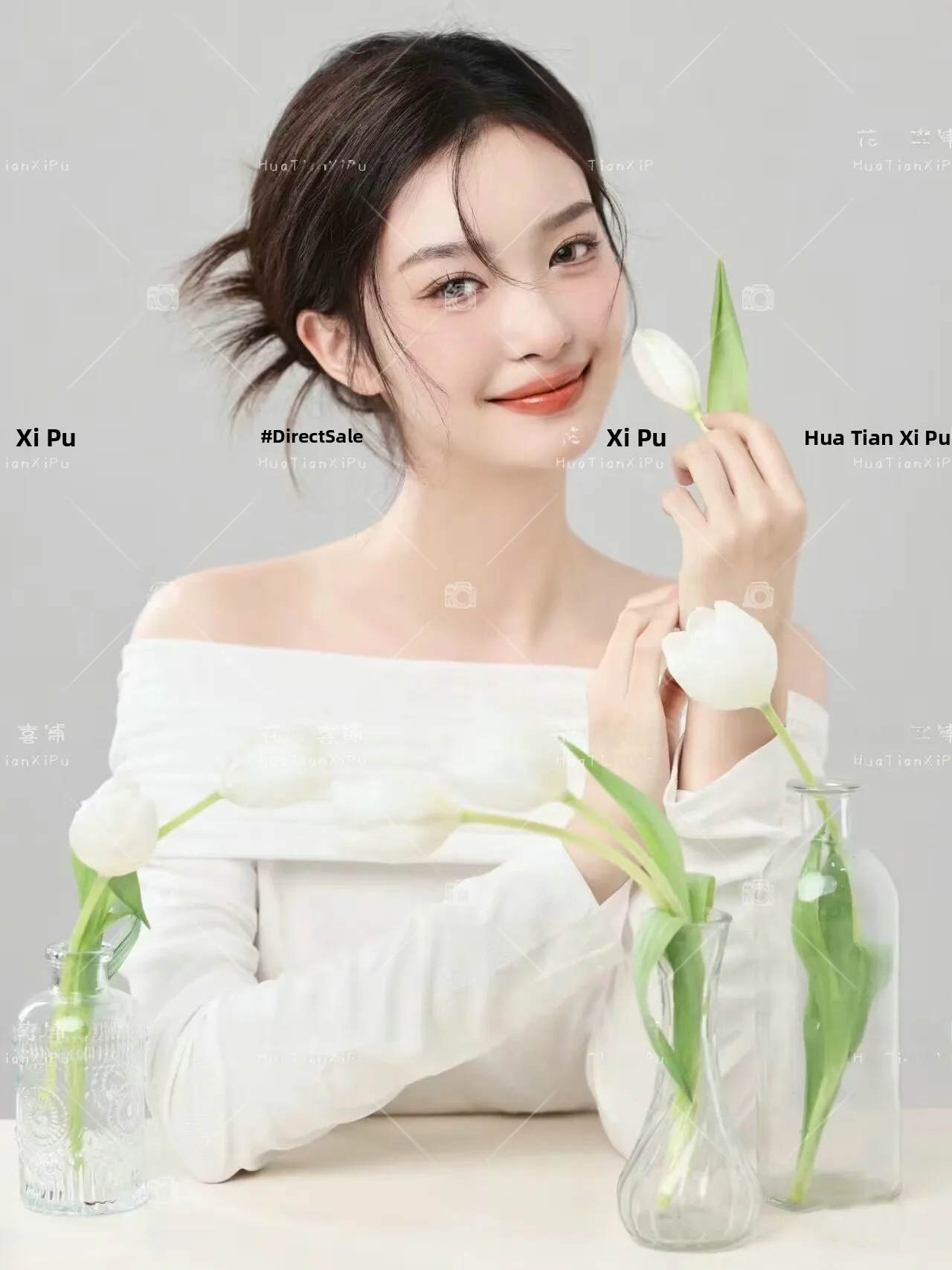 

New Arrival Studio Theme Korean Style Light Oxygen Girl Top Portrait Art Photo Photography Clothing Winter Season Ladie...