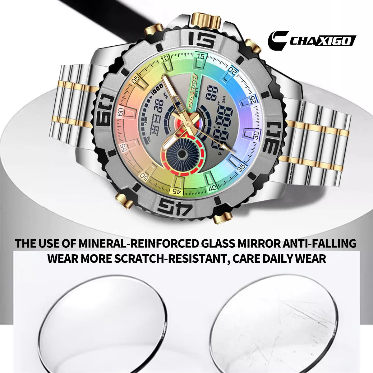 Multifunctional automatic men's watch luminous quartz watch