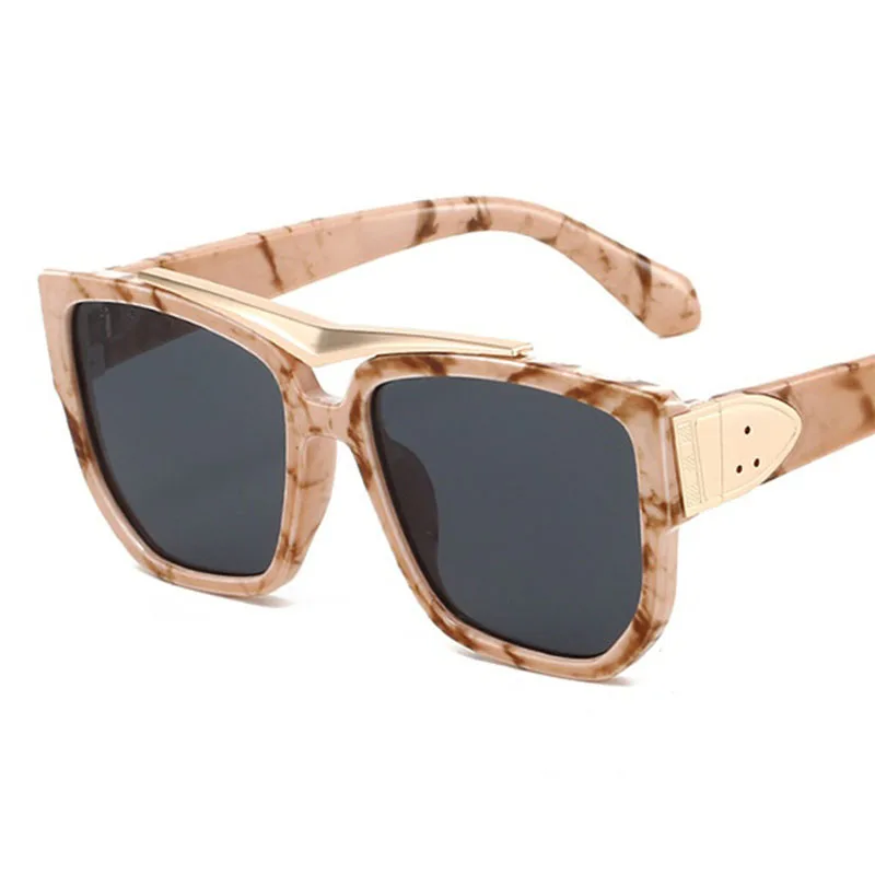 جديد كبير إطار مربع الراقية النظارات الشمسية الرجعية شخصية Ins الهيب هوب النظارات الشمسية للرجال والنساء في الهواء الطلق نظارات شمسية غير رسمية #5