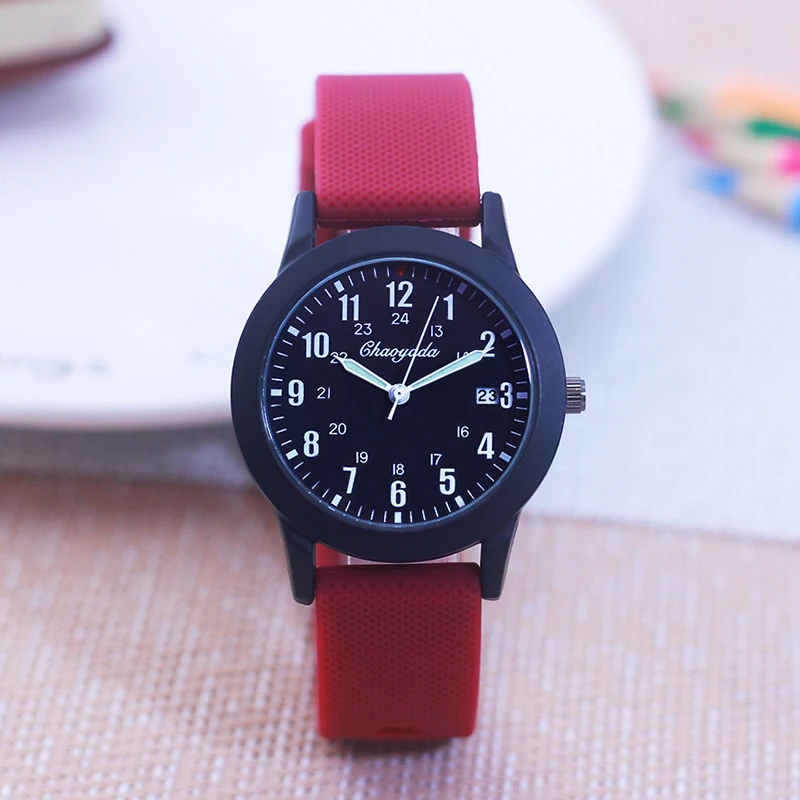 Fashion Boys Man Girls Women Date Multifunction 24hours Soft Silicone Strap High Quality Cool Waterproof Students Gifts Watches