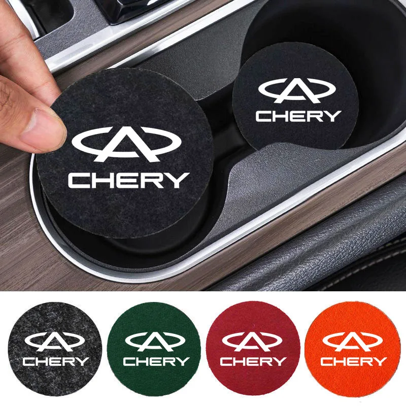 Automobile Drinks mats coasters For Chery TIGGO 3 4 5 7 Pro 8Pro Max MVM X22 DR3 Amulet Fora Fulwin T11 A1 A3 A5 car Accessories