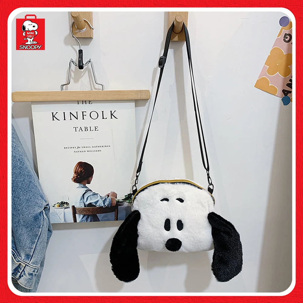 

Сумка Miniso Snoopy Плюшевая японская кукла мультяшная сумка через плечо симпатичный сотовый телефон кошелек для монет Портативный подарок на день рождения