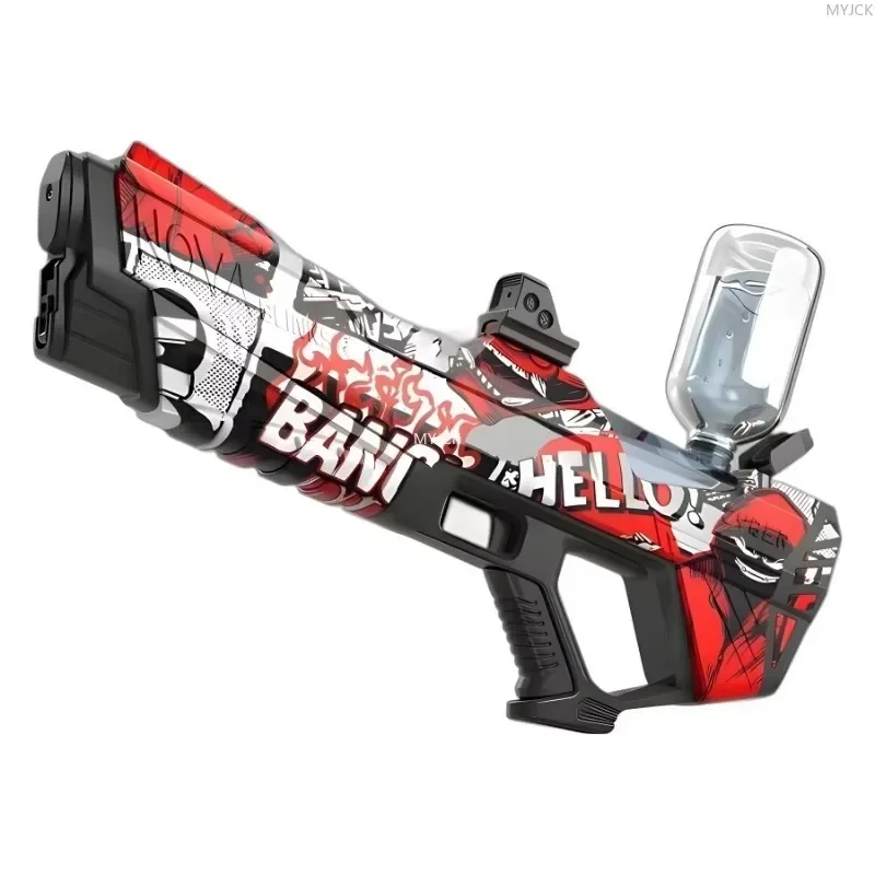 مسدس مياه كهربائي مستمر، امتصاص الماء أوتوماتيكيًا بالكامل، سعة كبيرة، معارك خارجية، ألعاب أطفال للمياه الصيفية