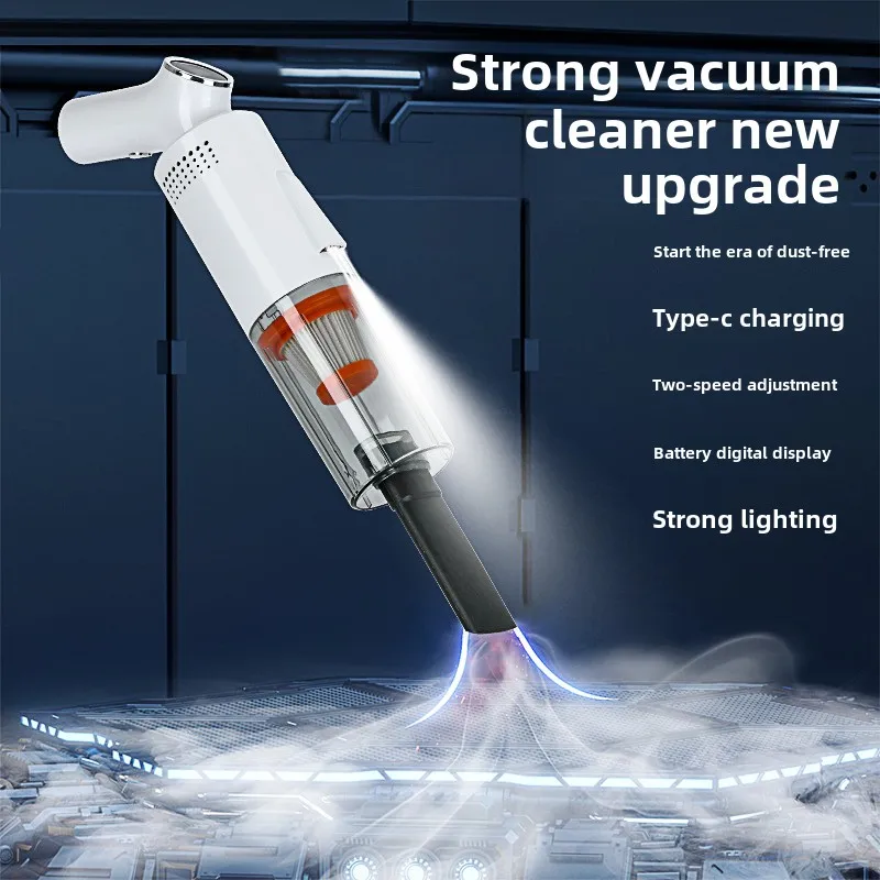 

Car Vacuum Cleaner Home Car Wireless Digital Display Large Suction Portable Small Handheld Vacuum Cleaner with Light