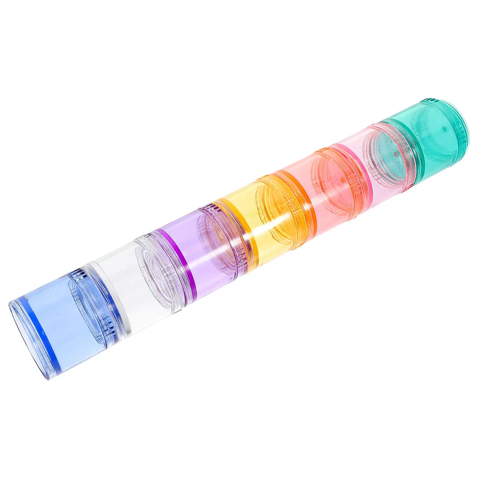 

7-Day Stackable Pill Organizer Weekly Medicine Case Portable Multi-Grid Plastic Container Fish Oil Travel Elderly