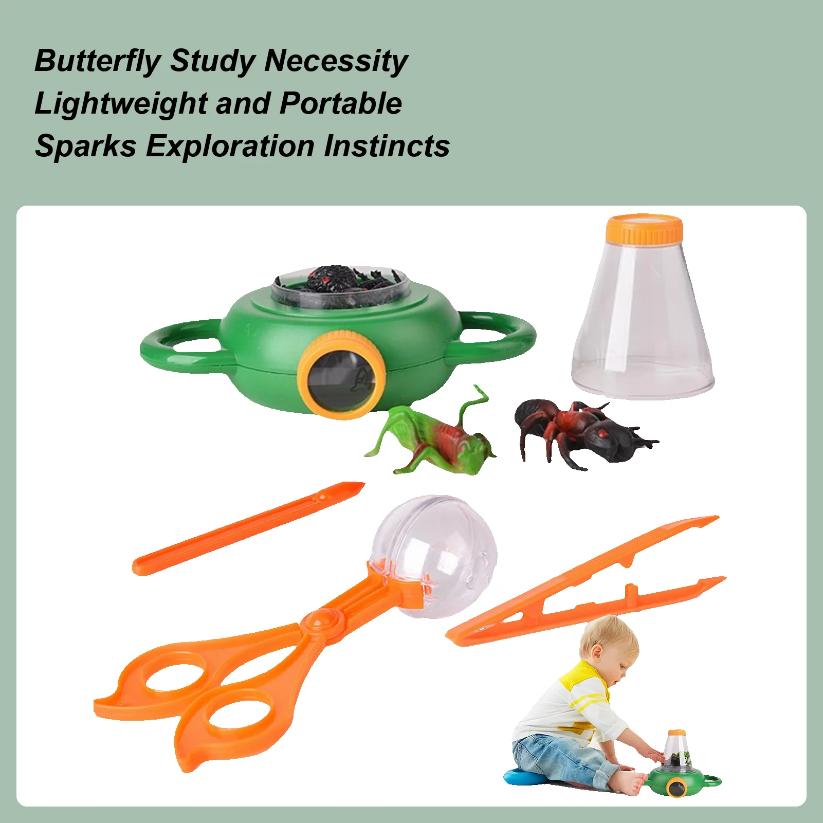 

Butterfly Hunting Tools For Kids Butterfly Catching Kit For Ages 4-6 Catching Clip Tweezers Outdoor Exploration Set For Nature