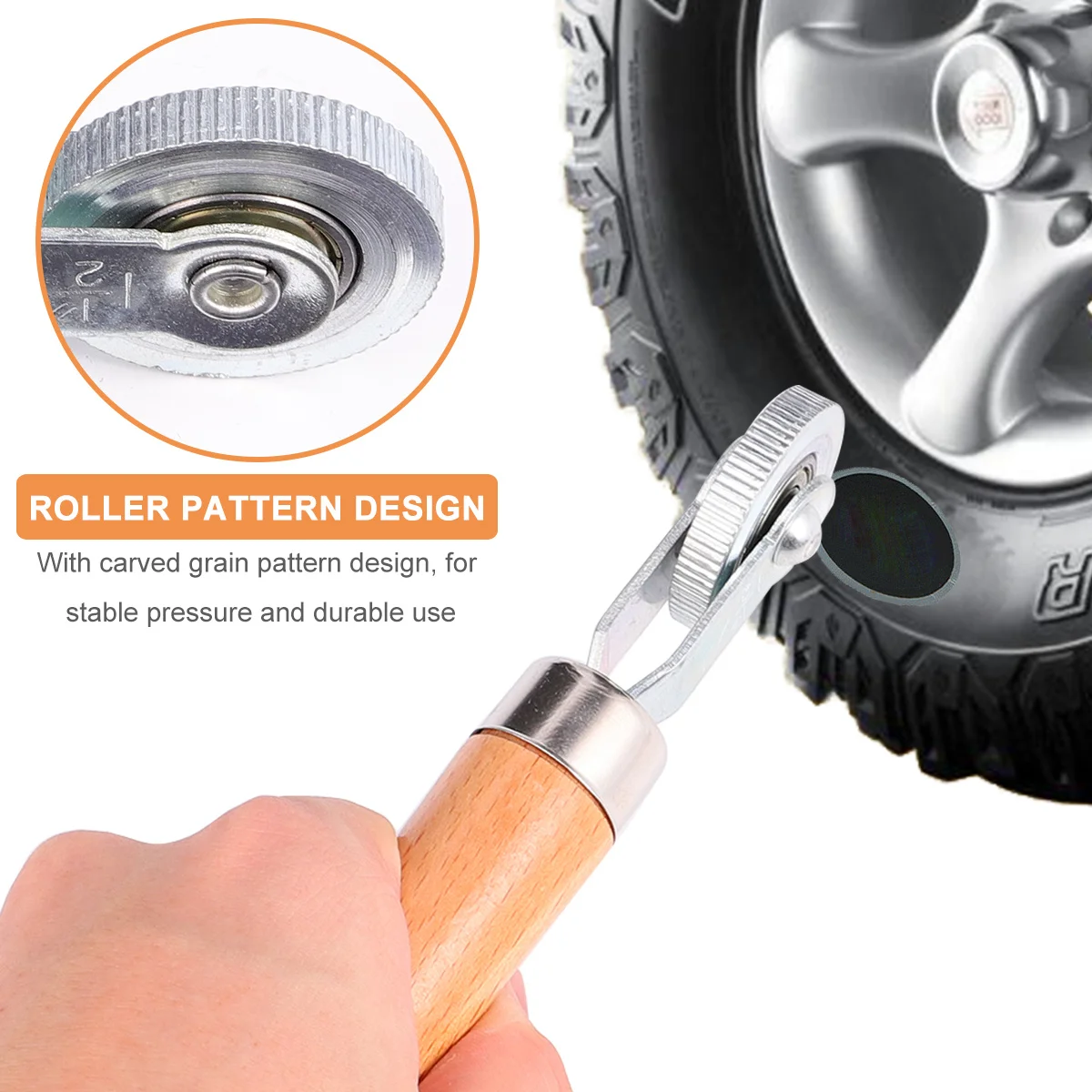 ลูกกลิ้งซ่อมยางรถยนต์ 3 ชิ้น ขนาด 3 มม. 6 มม. 12 มม. ทนทาน พกพาสะดวก สำหรับซ่อมยางในรถยนต์ พร้อมอุปกรณ์ปะยาง