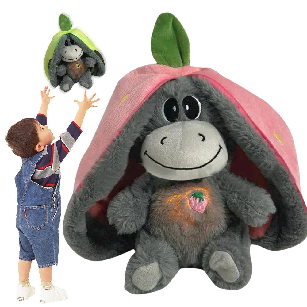 

Комфортная кукла с дышащим мягким животным и реалистичным дыхательным движением и огнями, плюшевая кукла-ослик для детей, игрушка, подарок на день рождения