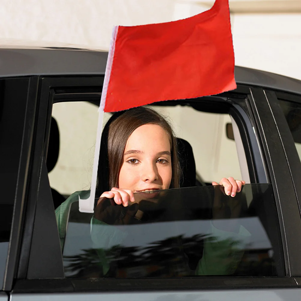 

15pcs Car Window Flagpole Holder Clip Designed Plastic Vehicle Flagpole for Outdoor Travel Adjustable Angle Strong Wind