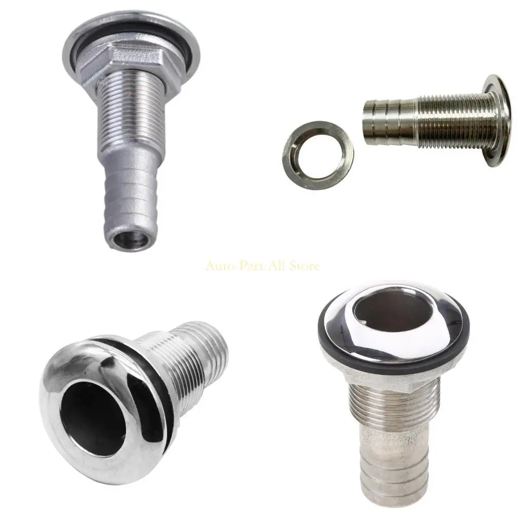 

J0MA 316 Stainless Steel Boat Marine Drain Vent Yacht Water Outlet Port Connector