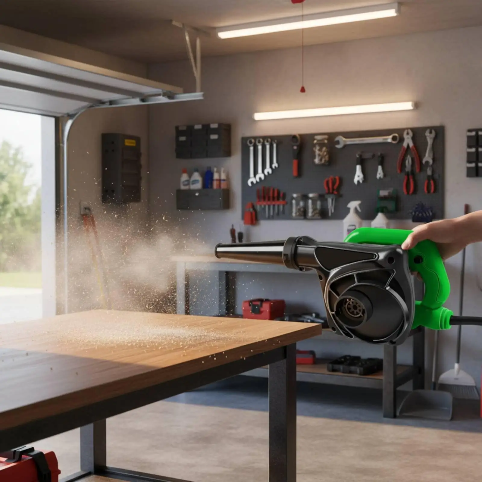 Computer Cleaning Blower Strong Air Current High Power Dust Blower Pure Copper Motor for Garage, Workshop, job
