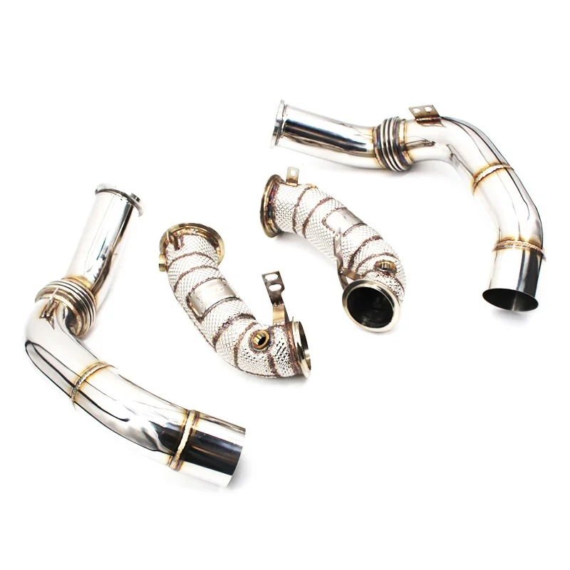 Head Section High flow Pipes Exhaust Pipes branch downpipe Exhaust Pipe with catalyst  For BMW X5/X5M X6/X6M X7 4.4TT V8