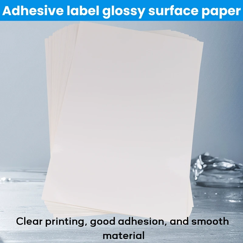 Top-50 Sheets A4 White Self Adhesive Waterproof Sticker Label Surface Paper For Lazer Inkjet Printer Copier