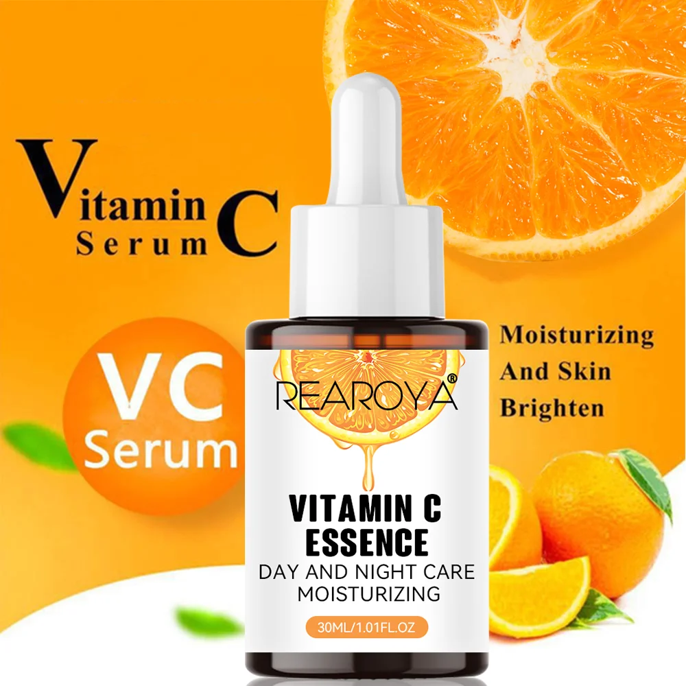 Vitamina C Essência Hidratante Facial, Lifting Firming, Fade Fine Lines, Clareamento, Iluminar, Nutriir Dia e Noite Creme, Cuidados com a pele