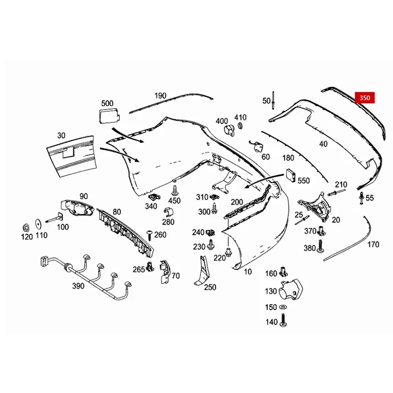 Me rc ed es المصد السفلي الخلفي شريط زخرفي A2078852521/A207 885 2521/A207 885 25 21 2078852521/207 885 2521/207 885 25 21 #2