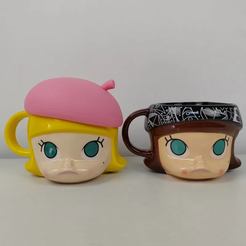 Imagem -02 - Mollys Doll Caneca Cerâmica Desenhos Animados Café Leite Canecas Casal Copos Anime Marts Capacidade Water Cup Drinkware Girls Gift Moda