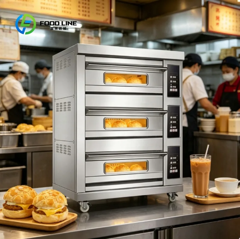 

Commercial Convection Oven with Rack Trolley Bakery, suitable for Bread Pastry Pizza Baking with Temperature Control