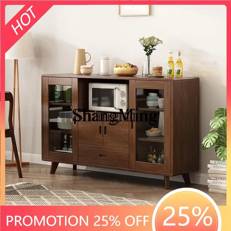 

SM Chinese-style solid wood dining side cabinet integrated storage cabinet against the wall kitchen household cabinet