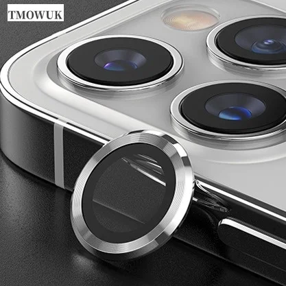 For iPhone 16 15 14 Pro Max Plus 13 1211 Pro Max Mini Metal Camera Lens Protector  Protective Film Tempered Glass Full Cover