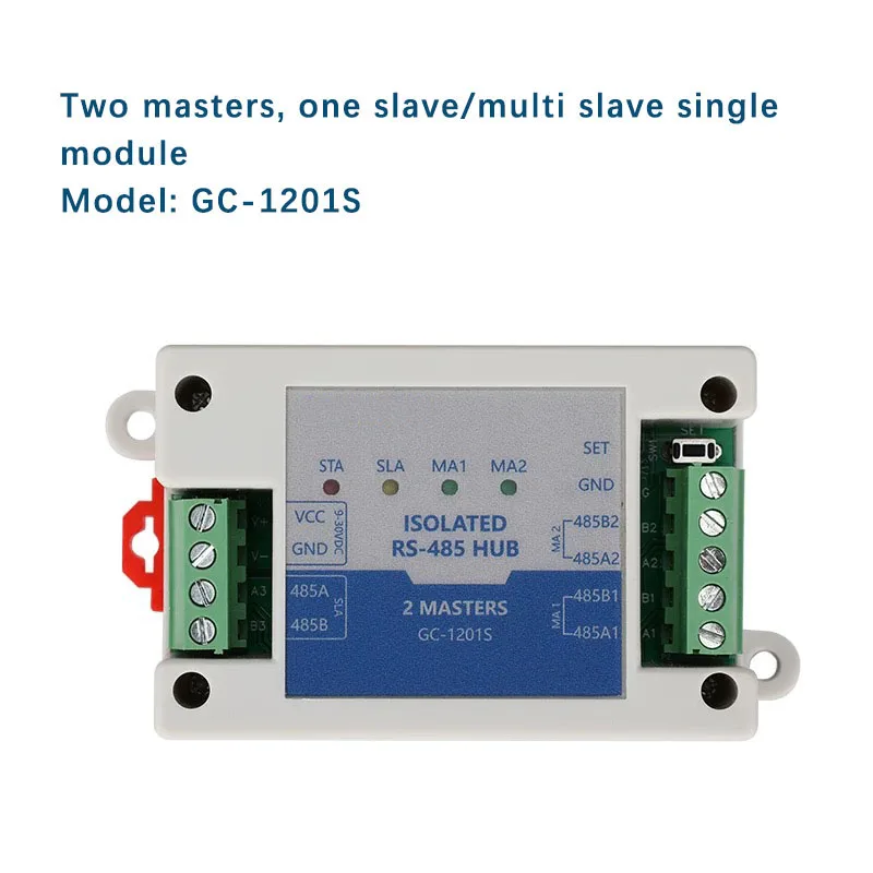 Dual Host Hub 2 Master One Slave/Multi Slave Rs485 Repeater Cache Optoelectronic Isolation Modbus