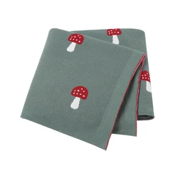 Baby Blankets Knitted Newborn Infant Boys Girls Cotton Monthly Swaddle Quilts 100*80cm Toddler Kids Stroller Nursery Sleep Sacks