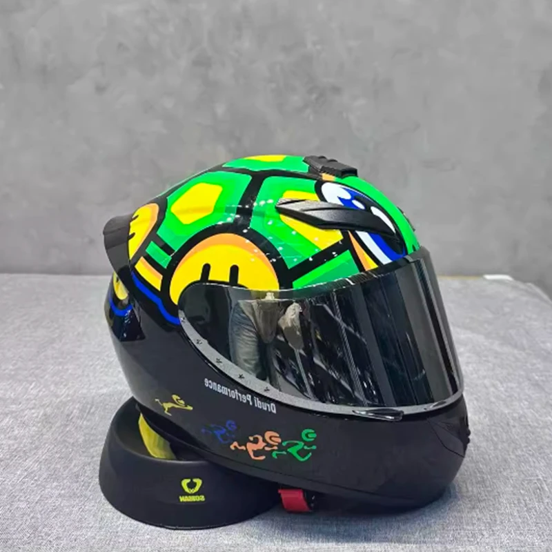 Vogue Little Turtle Full Face Motorcycle Helmet DOT Certified with Aerodynamics Anti-Restant for Urban Safe Everyday Comutting