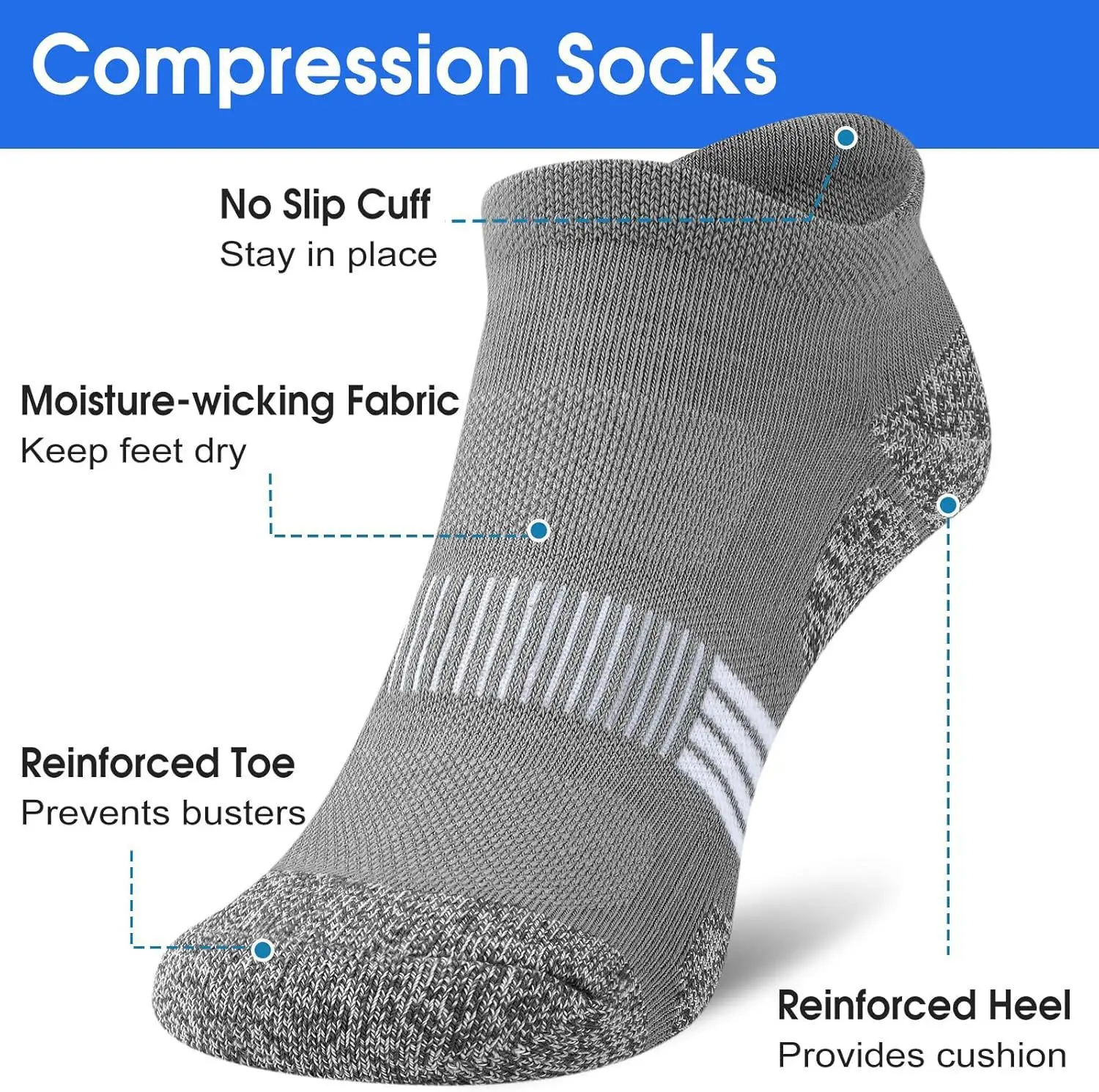 

1-6 пар унисекс носков для бега с толстой мягкой подкладкой, летние дышащие носки с полосатым дизайном, впитывающие пот, повседневные носки для мужчин