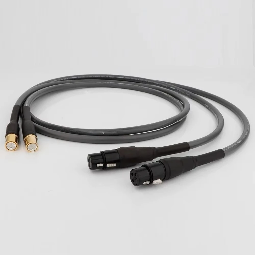 Paar 3-poliges XLR-Kabel XLR auf 2RCA Audiokabel OCC Kupfer Single Line Wire Audio RCA Interconnect Kabel HiFi Single Wire – Detail 6