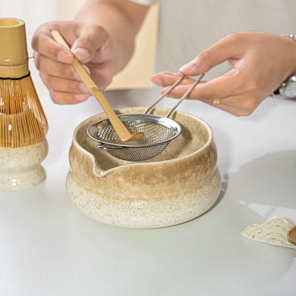 

Matcha Spoon 4-piece Matcha Bowl Set Tea-Making Tools Tea Set Accessories Ceramic Japanese Matcha Tea Set Bamboo Ceramic