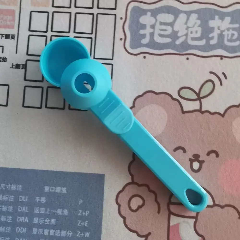 Durable Spill-Proof Protein Powder Sliding Spoon Reusable with Longer Handle Powder Spoon Funnel Scoop Kitchen Gadgets
