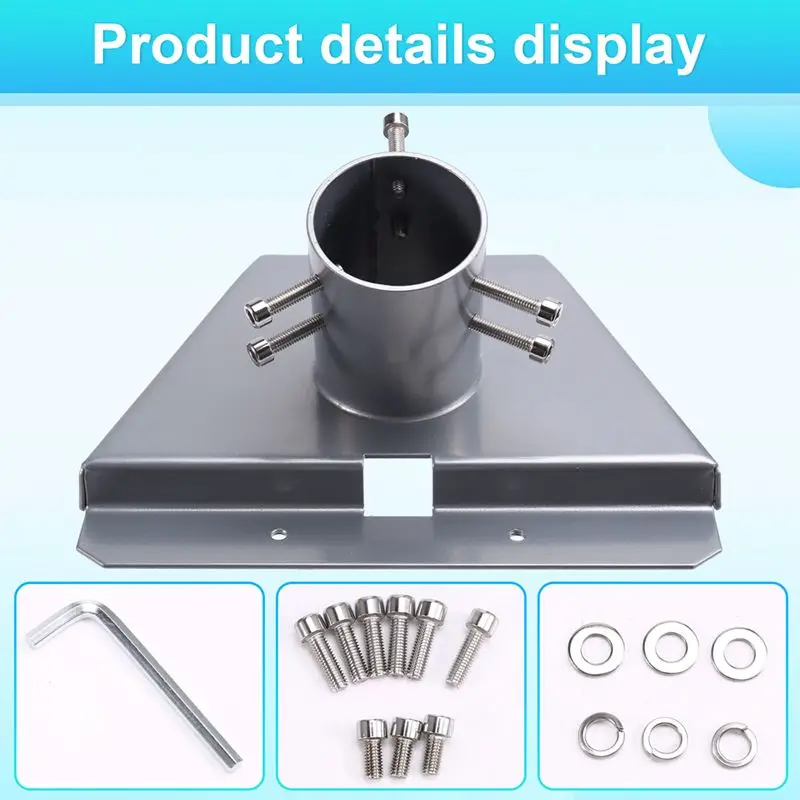A25F-Roof Mount Plate Pole Base Satellite Antennae Base Wall Mounted Antenna Base Satellite Pipe Adapter Base Support Base