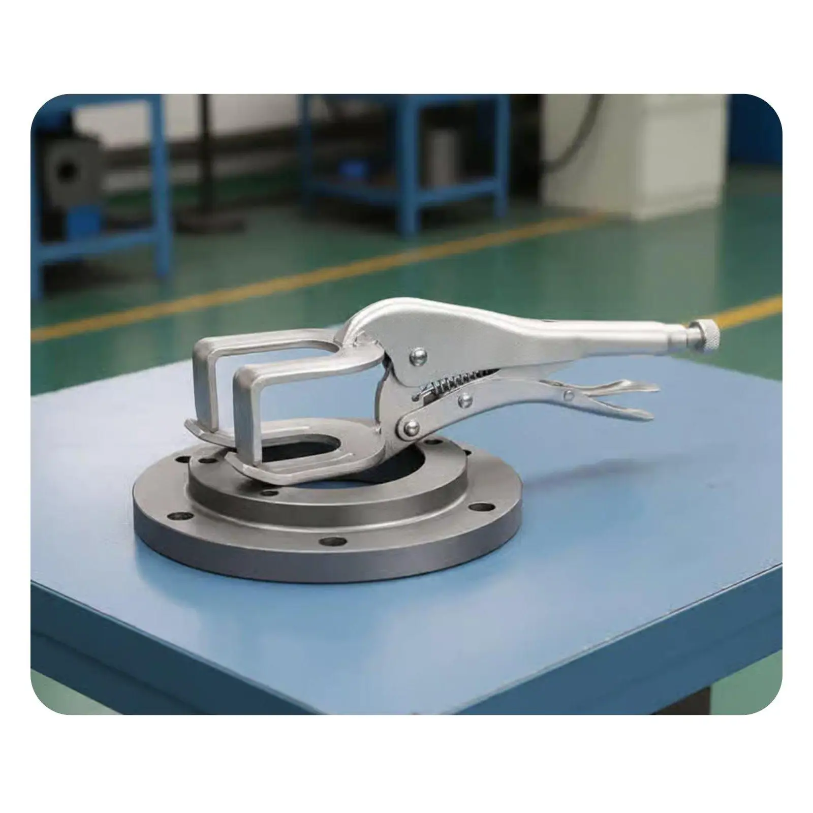 High Strength U Shaped Welding Clamp Rust Resistant Carbon Steel Single Handed Operation for Fabrication Projects