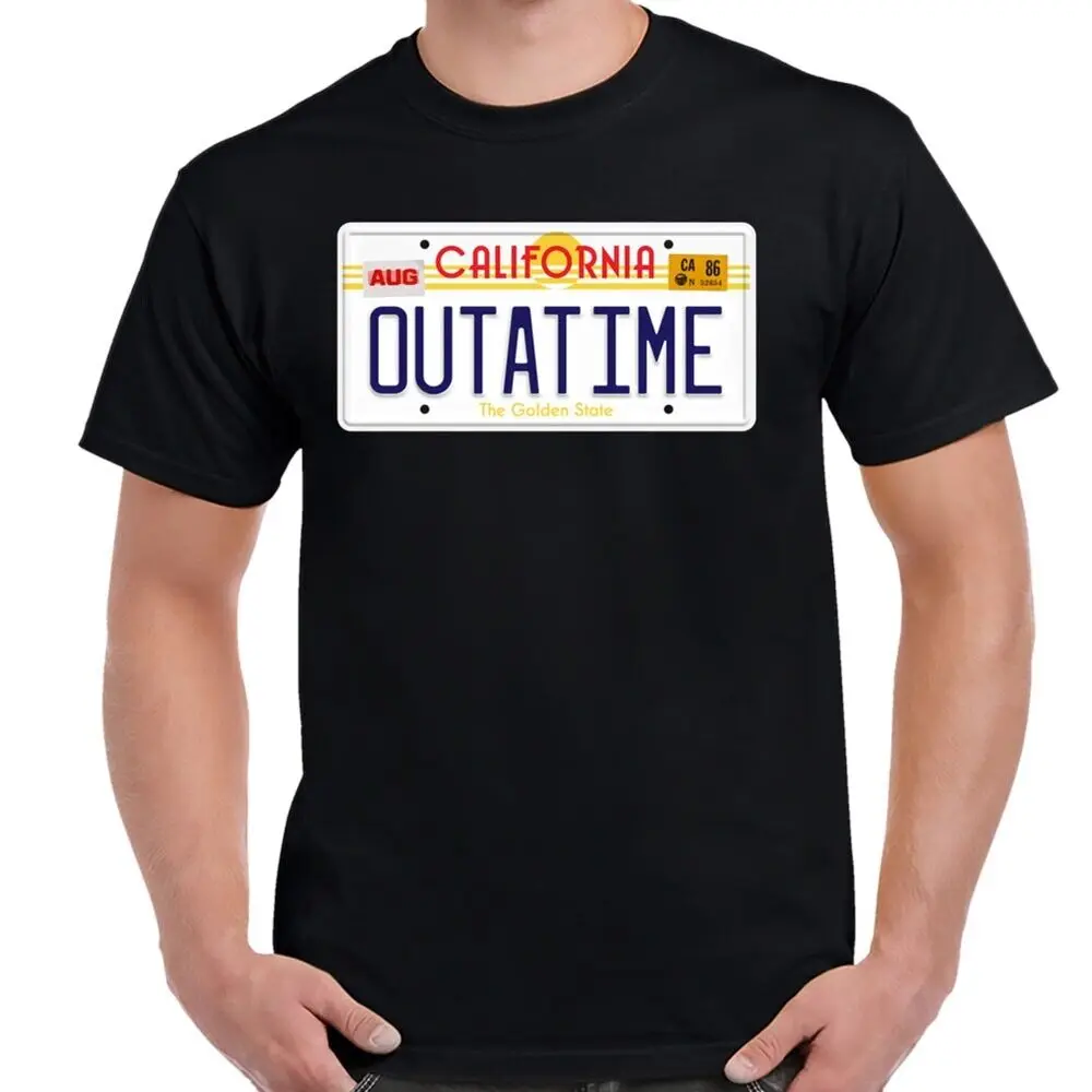 Back To The Future Outatime License Plate Tees High Quality 100%Cotton Short Sleeve