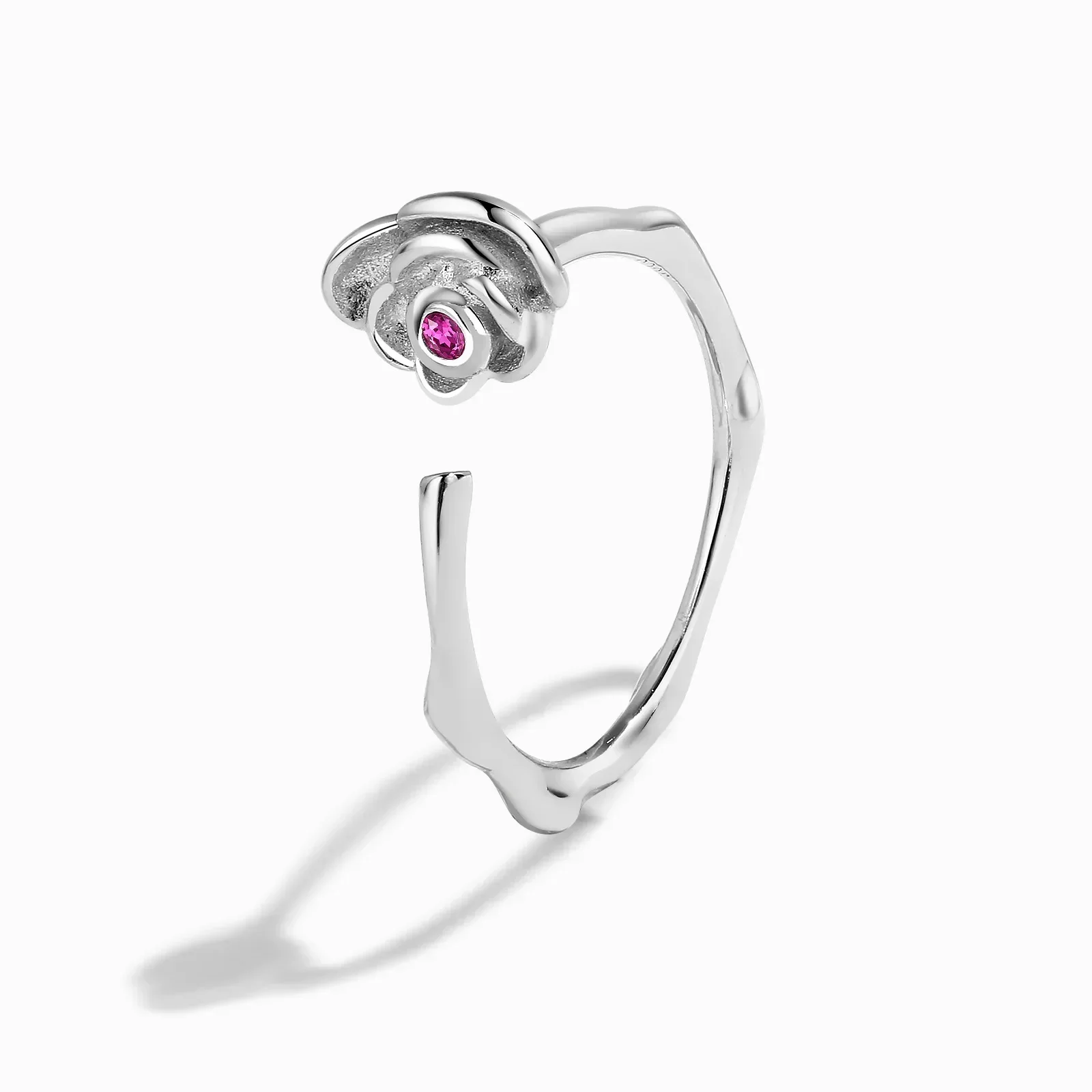 European American Fashion New S925 Sterling Silver Light Luxury anelli da uomo e da donna Flower Branch Advanced Art Open Ring