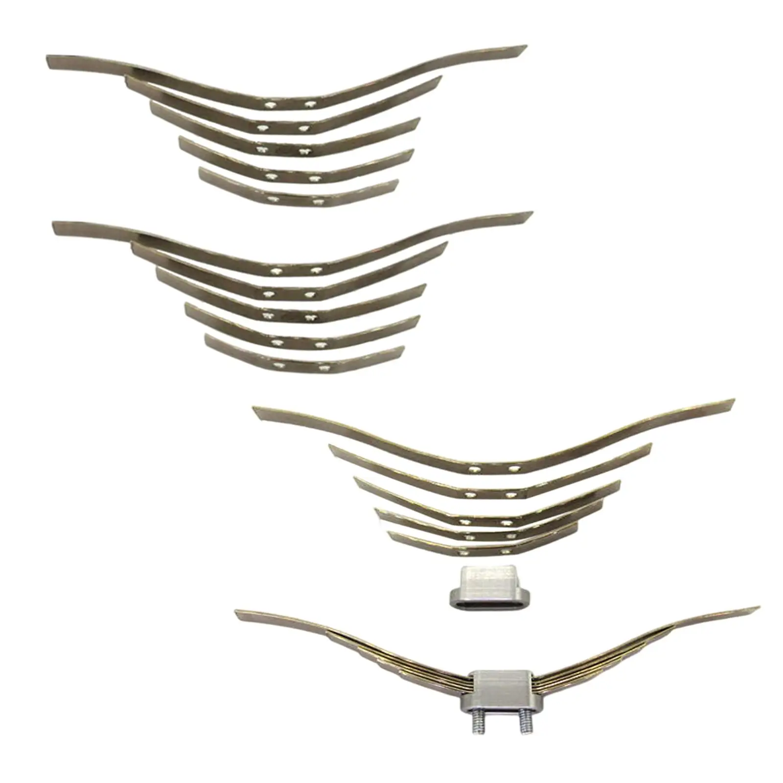 10 Pieces Modified Spring Sheet 1:16 1/16 Stainless Steel Six-Wheel Drive Remote Control Upgrade Axle Leaf for WPL Accessories