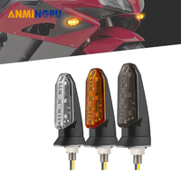 2pcs Motorcycle LED Turn Signal Lights 8mm Mini Amber Flashing Light Blinker Turn Signal Lamp Moto Indicator Accessories 12V