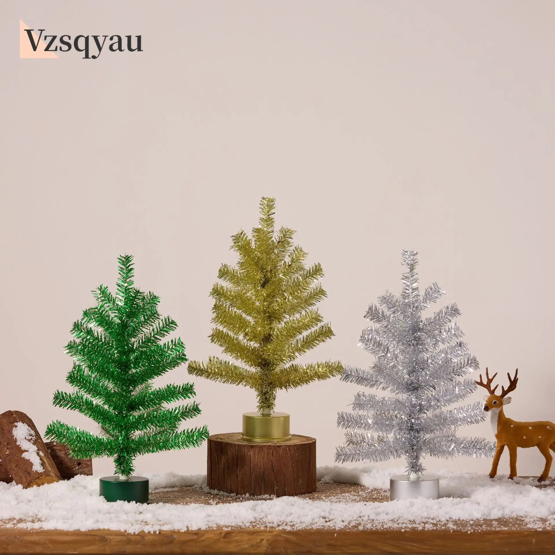 1PC 45CM Artificial Multi-color Christmas Tree Floor-standing Encrypted Home Tabletop Christmas Tree DIY Party Window Decoration