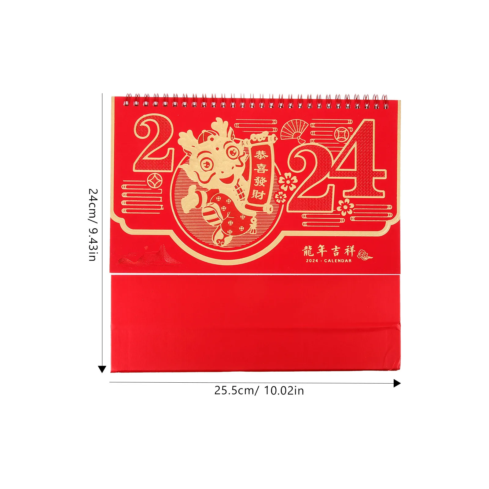 2024 Desk Calendar Creative Tabletop Standing Planner Smooth Thick Paper Simple Design For Home Office Decor Monthly Table