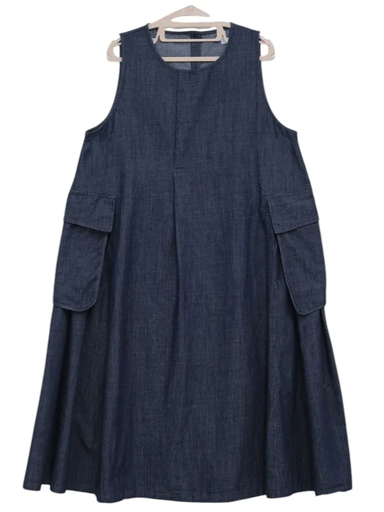 Lose Jeansweste Dr. Damen Sommer 2025, erschwingliches, faules Schichtungsdesign, A-Linien-Rock, koreanischer Stil, lässig, Ele Dr