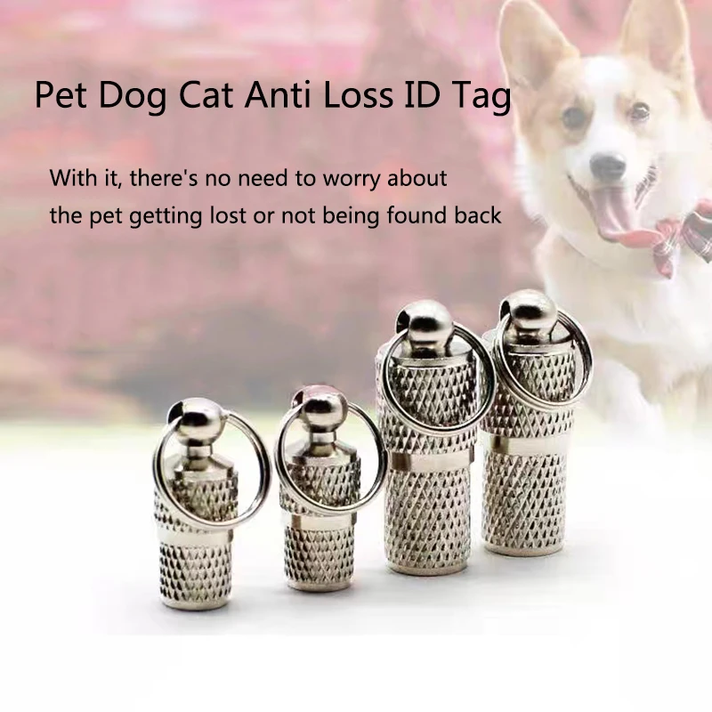 Metal Pet Dog Cat ID Tag Name Address Phone Label Identity Hanging New Silver Personalized Anti Lost Pet Dropshipping Center