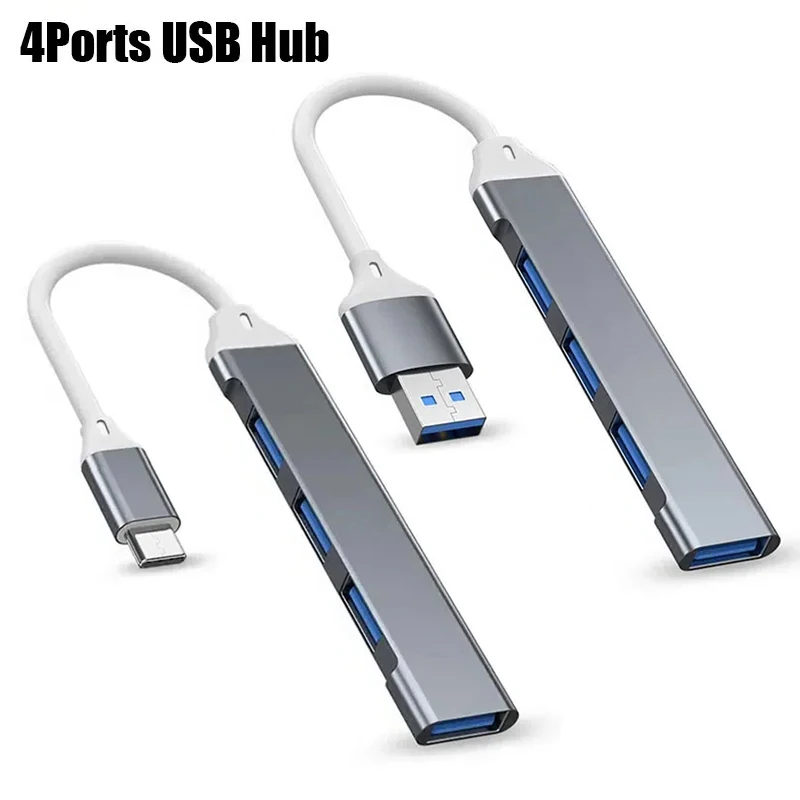 4 Ports USB HUB USB C USB 3.0 HUB 4-in-1 Typ C Multifunktions-USB-Splitter OTG-Adapter USB-Adapter für MacBook Pro Air PC Laptop