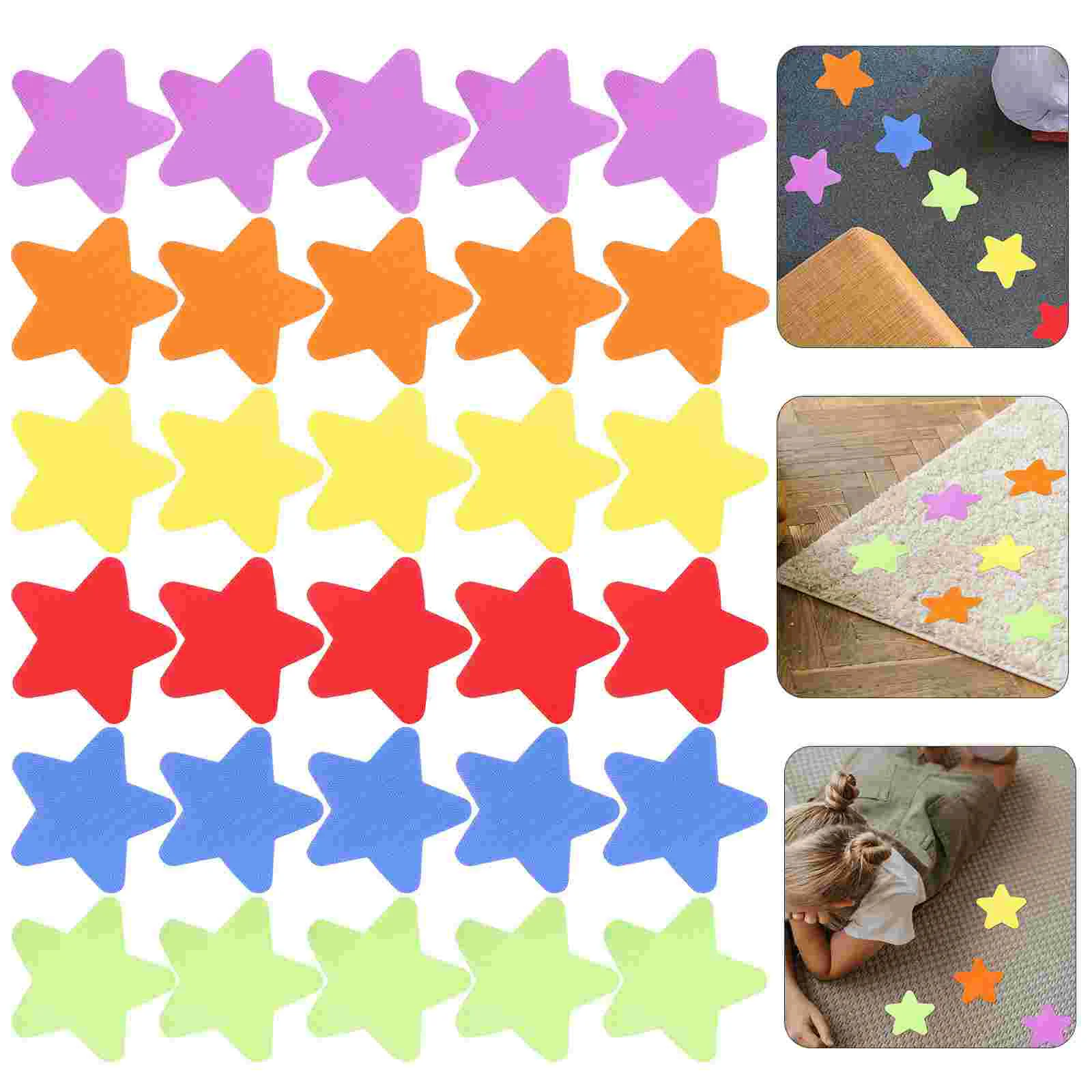 30 Pcs Markers For Kids Round Rug Number Dot Sticker Nylon Carpet Sitting Preschool Stickers