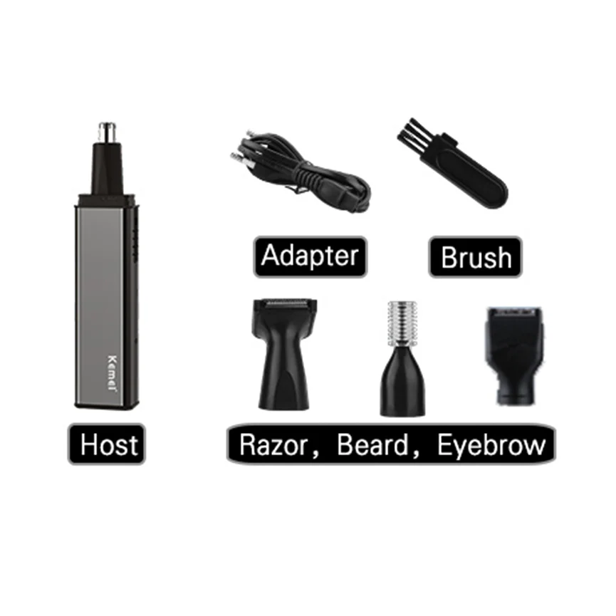 4 In1Nose Hair Trimmer For Nose Ear Cleaner Rechargeable Nose Trimmer Beard Trimer For Men Micro Shaver Eyebrow Grooming Set